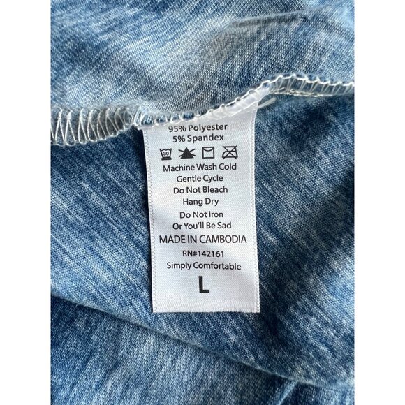 Lularoe Womens Nicki Sleeveless White & Blue Ombre Tank Dress Large - Picture 7 of 12